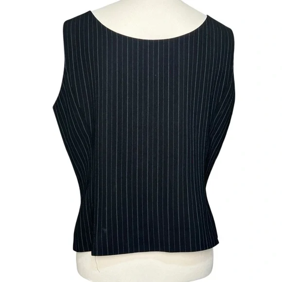 Tahari Authur S Levine Petite Suiting Camisole Women’s Top Size 12P Black Blue - Picture 3 of 7
